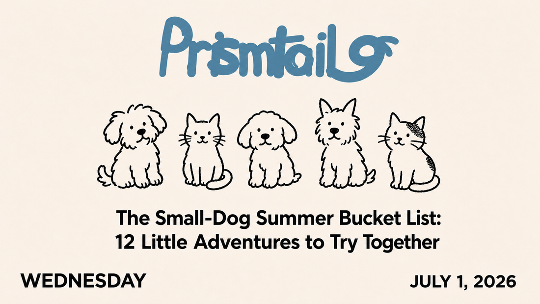 The Small-Dog Summer Bucket List — hand-drawn illustration of little dogs and cats