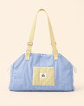 PrismTail Breeze Tote seersucker pet carrier bag in blue gingham