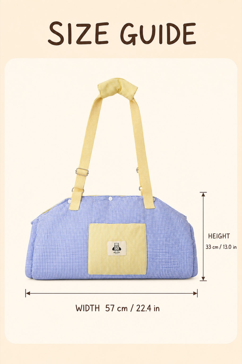 PrismTail Breeze Tote size guide 57 x 33 cm