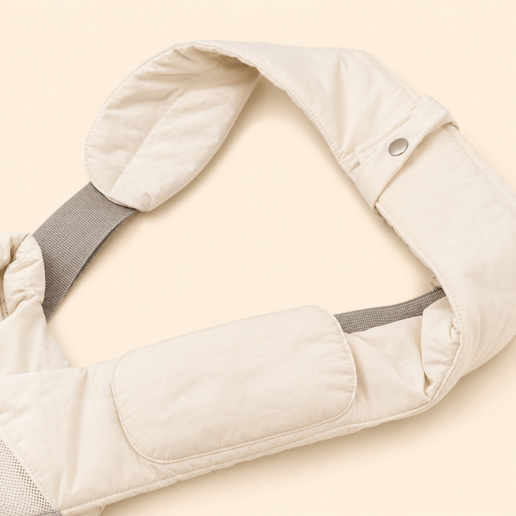 PrismTail Cloud Sling Cream – 10cm wide padded shoulder strap detail