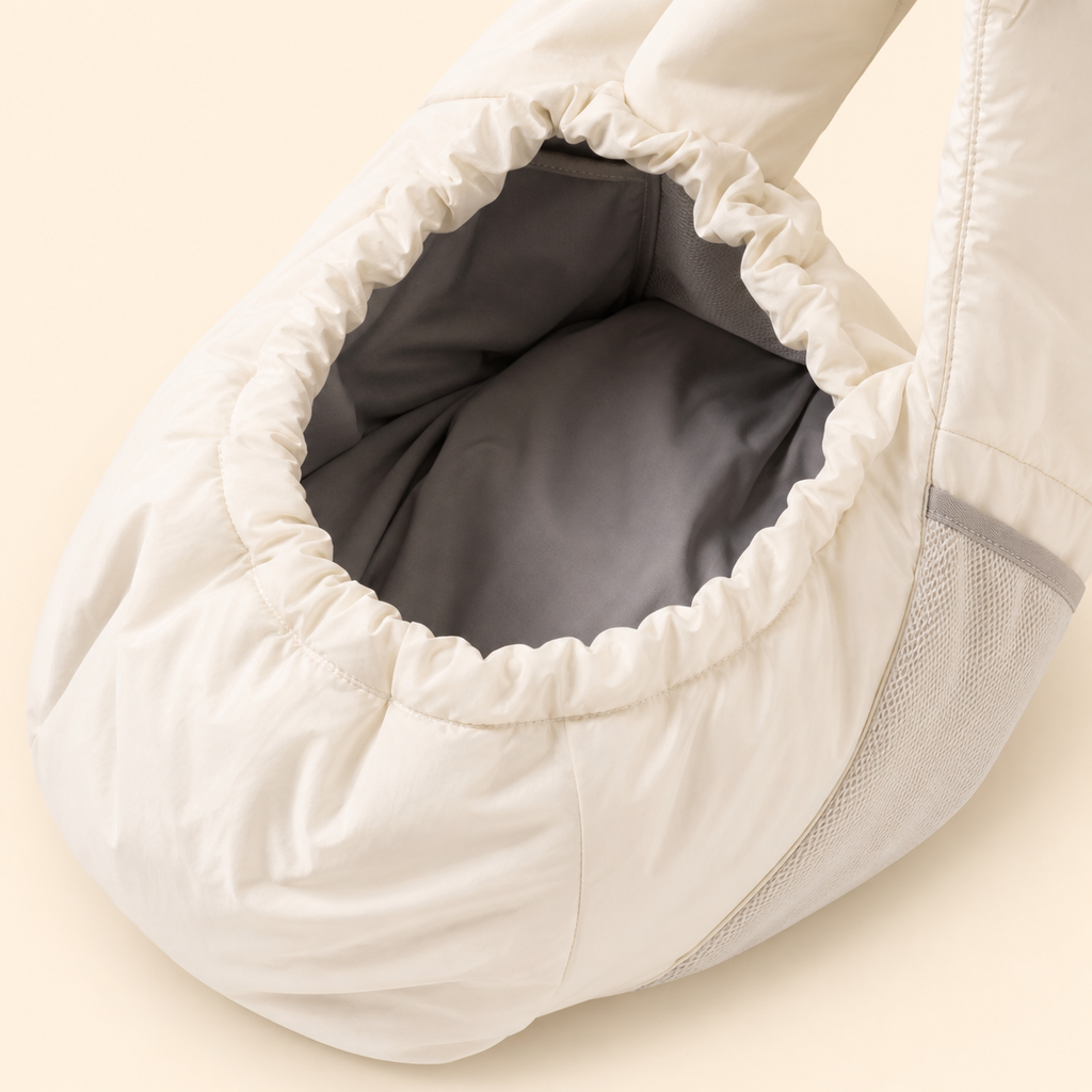 PrismTail Cloud Sling Cream – adjustable drawstring mesh opening 2.5 to 45cm