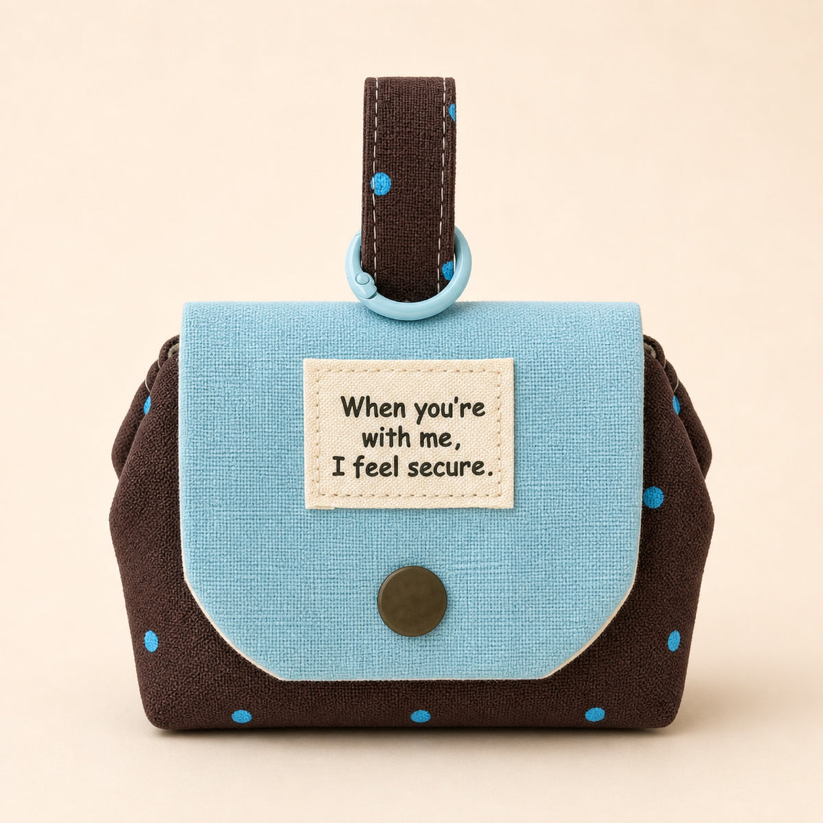 PrismTail Pebble Pouch clip-on dog poop bag holder and treat pouch in Sky