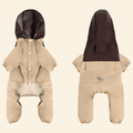 Acorn brown waterproof dog raincoat