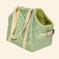 Matcha green quilted pet carrier bag